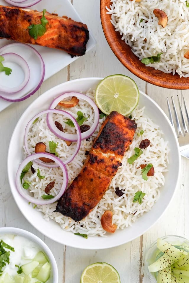 Fish Tandoori Salmon.